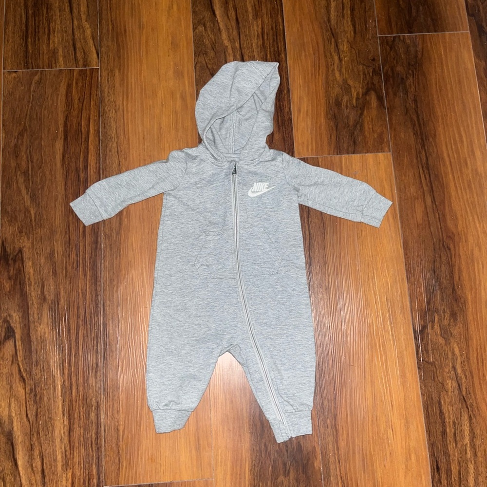 Nike Heather Gray Kids Footie One Piece